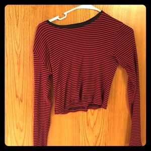 Red and black striped Brandy Melville long sleeve